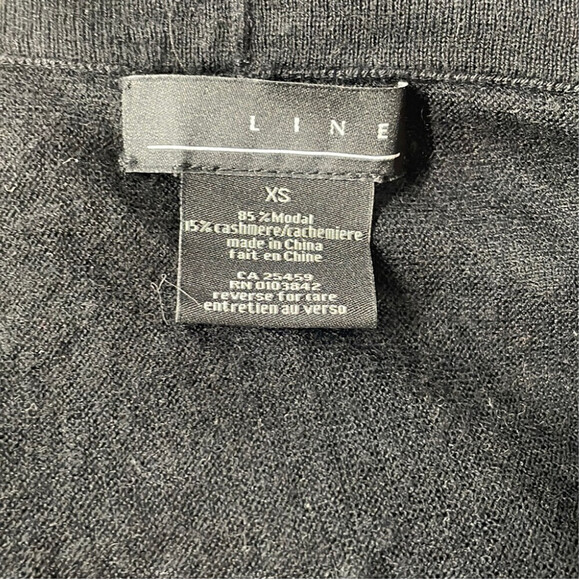 Line the label open front cardigan modal cashmere light weight minimalist sz xs - Picture 4 of 10